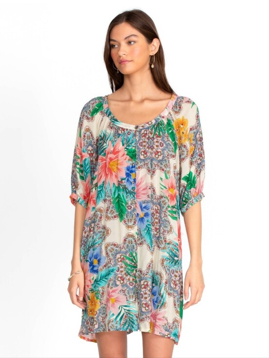 Johnny Was Dresses & Skirts - Johnny Was Bryony Floral Mini Dress Size Medium